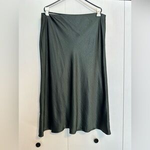 LC Lauren Conrad Dark Green Midi Skirt